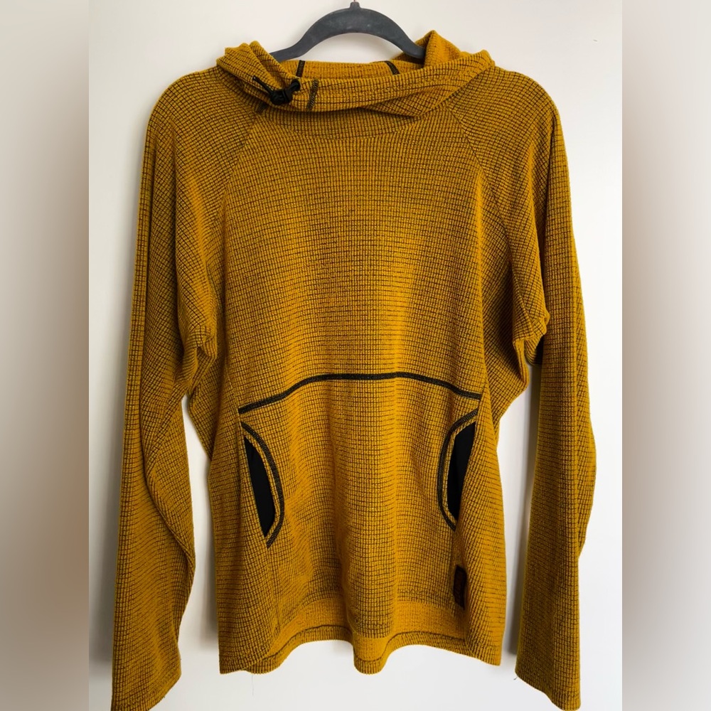 Melanzana Yellow Micro Grid Hoodie Men’s Medium